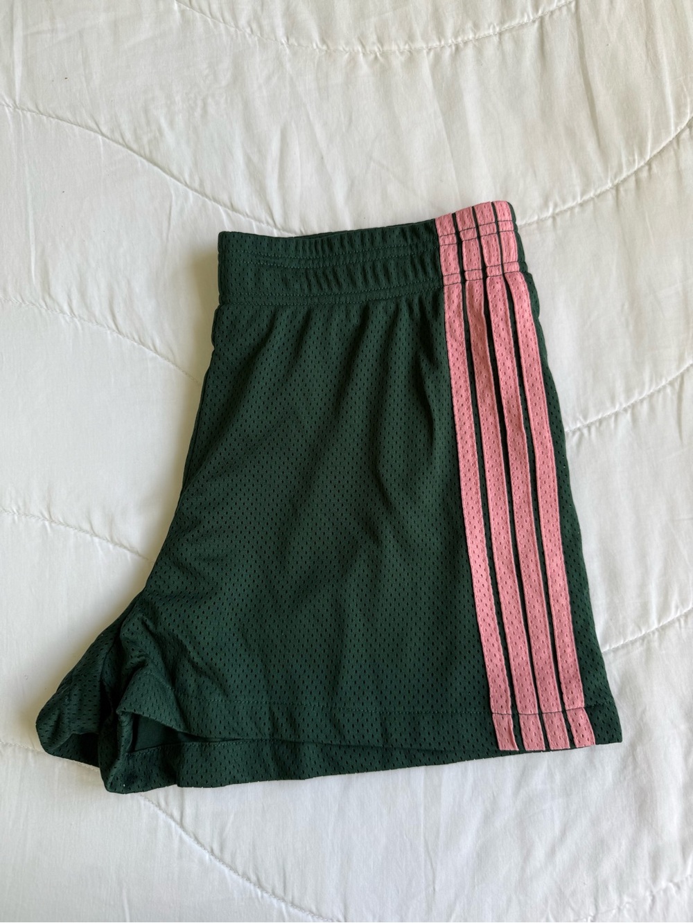 Sunday Green Mesh-Trim Drawstring Shorts
